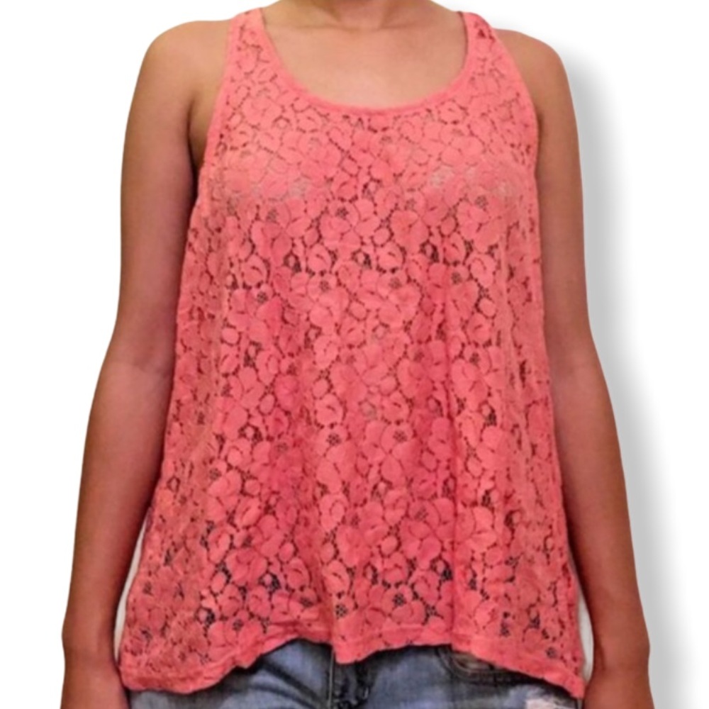 Everly 🐰 Crochet Knit Tank Top Vintage Pink